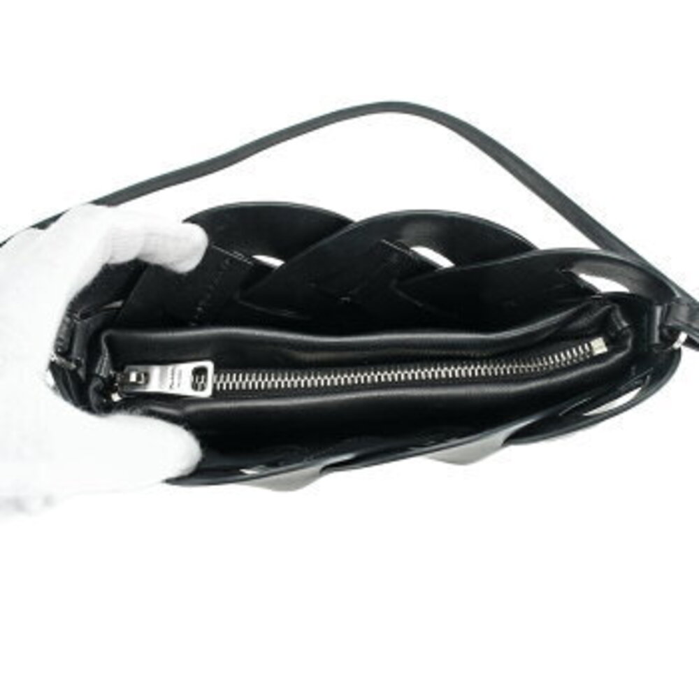 Prada Nero Crossbody Braided Pochette Leather Bag Black Shoulder - Picture 6 of 6